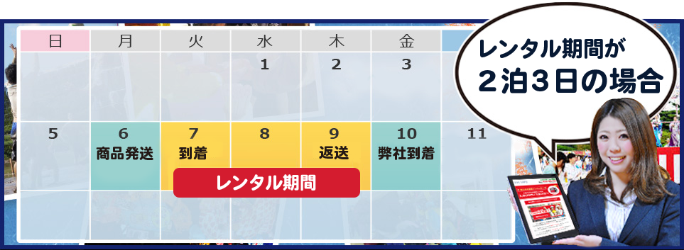 発電機の配送期間はレンタル日数に入りません